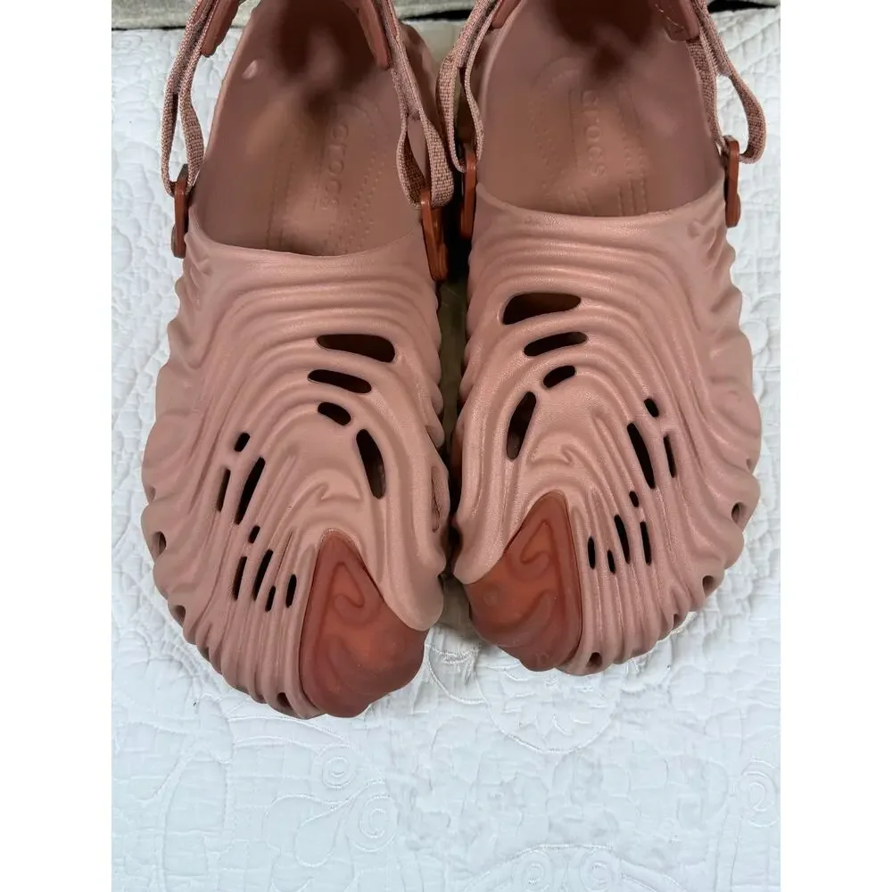 Salehe Bembury x Crocs Men's 11 Peach Pollex Fingerprint Textured Clog Sandals